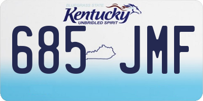 KY license plate 685JMF
