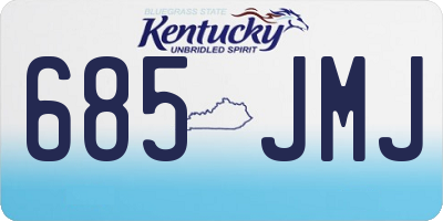 KY license plate 685JMJ