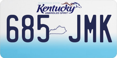KY license plate 685JMK