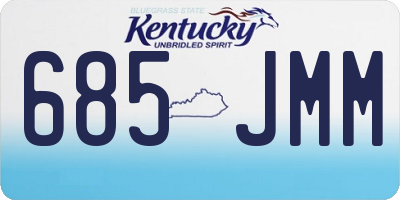 KY license plate 685JMM