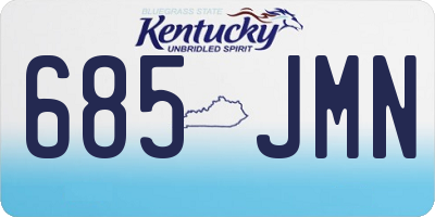 KY license plate 685JMN