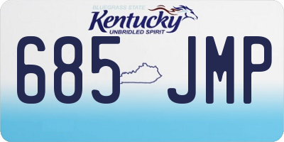 KY license plate 685JMP