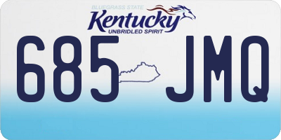 KY license plate 685JMQ