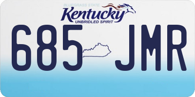 KY license plate 685JMR