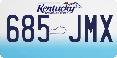 KY license plate 685JMX