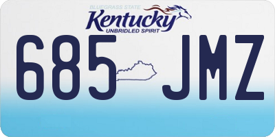 KY license plate 685JMZ