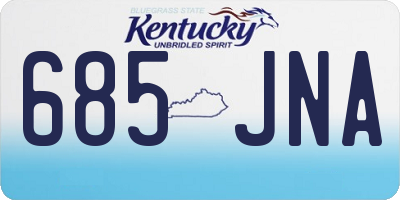 KY license plate 685JNA