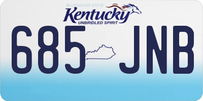 KY license plate 685JNB