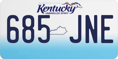 KY license plate 685JNE