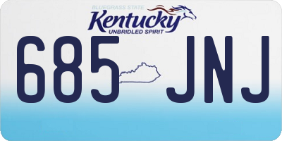 KY license plate 685JNJ