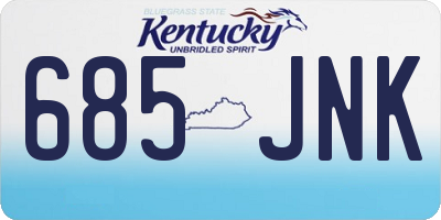 KY license plate 685JNK