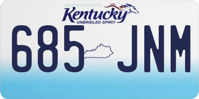 KY license plate 685JNM