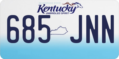 KY license plate 685JNN