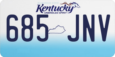 KY license plate 685JNV