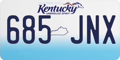 KY license plate 685JNX