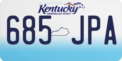 KY license plate 685JPA