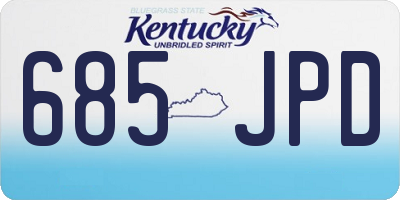KY license plate 685JPD