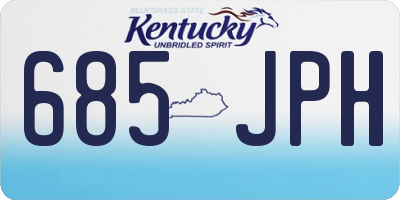 KY license plate 685JPH
