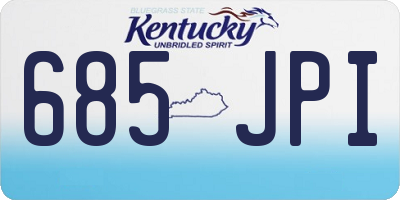 KY license plate 685JPI