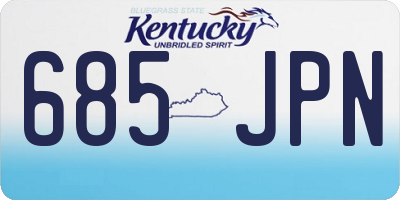 KY license plate 685JPN