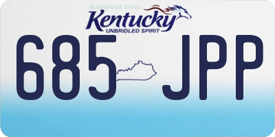 KY license plate 685JPP