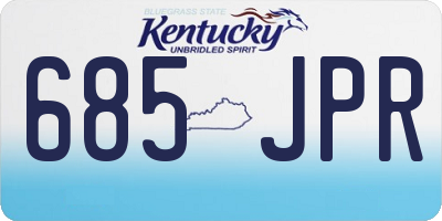 KY license plate 685JPR