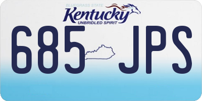 KY license plate 685JPS