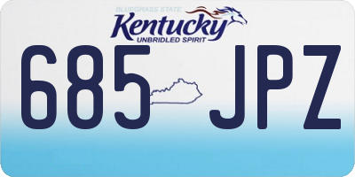 KY license plate 685JPZ