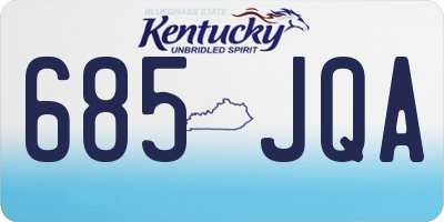 KY license plate 685JQA