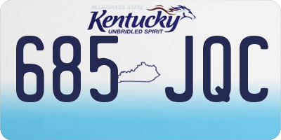 KY license plate 685JQC