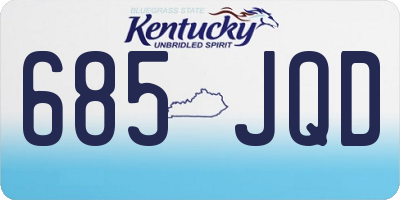 KY license plate 685JQD