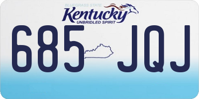KY license plate 685JQJ