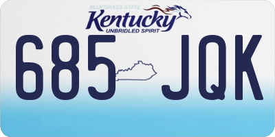 KY license plate 685JQK