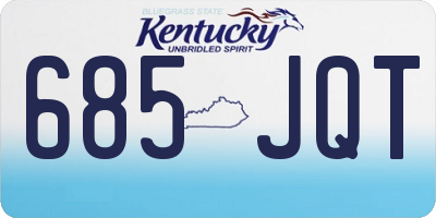 KY license plate 685JQT