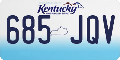 KY license plate 685JQV
