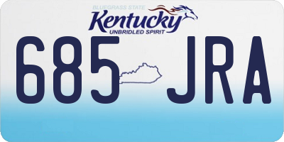 KY license plate 685JRA