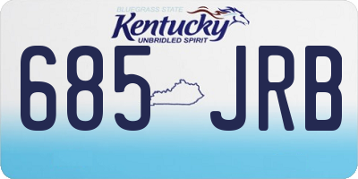 KY license plate 685JRB