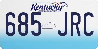 KY license plate 685JRC