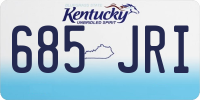 KY license plate 685JRI