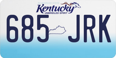 KY license plate 685JRK