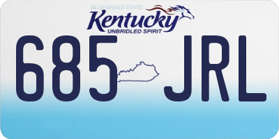 KY license plate 685JRL