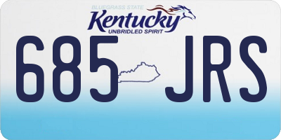 KY license plate 685JRS