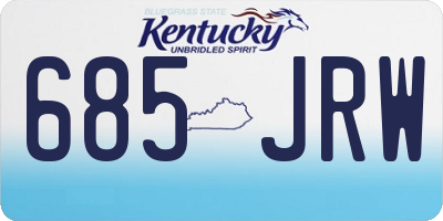 KY license plate 685JRW
