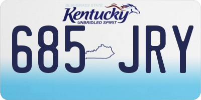 KY license plate 685JRY