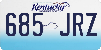 KY license plate 685JRZ