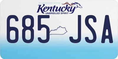 KY license plate 685JSA