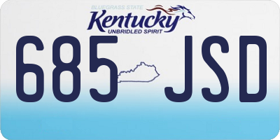KY license plate 685JSD
