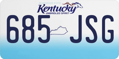 KY license plate 685JSG