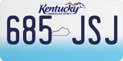 KY license plate 685JSJ
