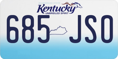 KY license plate 685JSO